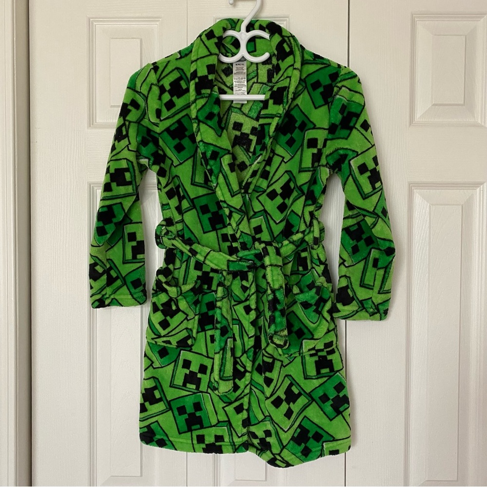 Boys Minecraft fleece robe 7-8